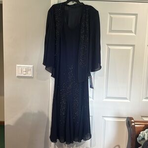 Mother of the bride navy dress with jacket